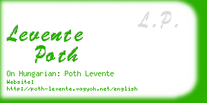 levente poth business card